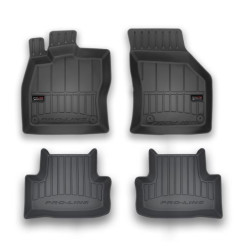 Car rubber floor mats black SKODA KAROQ (2017-...) 3D FROGUM