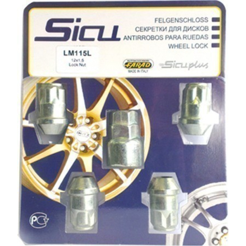 Tuerca de rueda de bloqueo 12x1,5 (FARAD SICU) LM114L