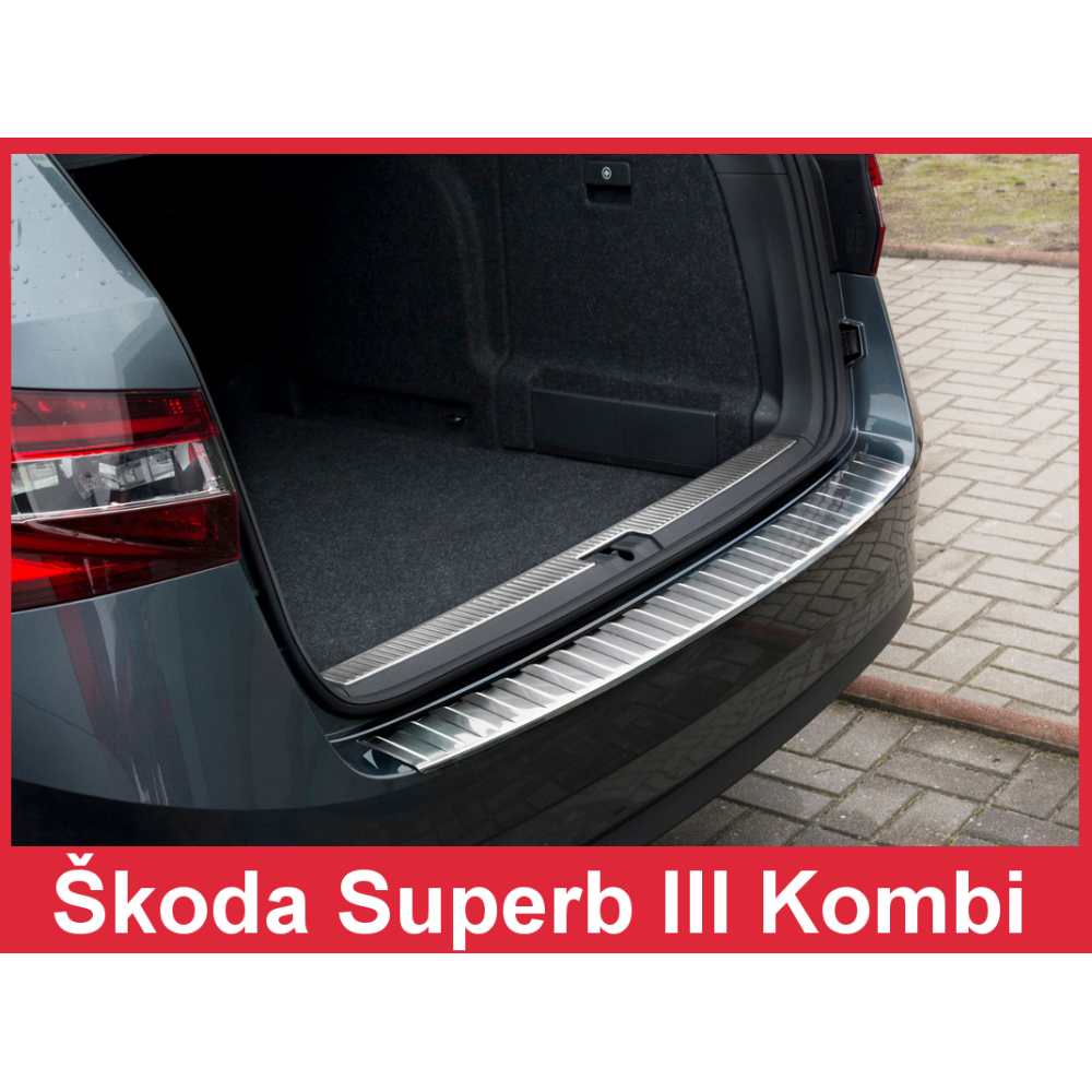 Chrome rear bumper pad SKODA SUPERB III Combi (2015-...) 2/35228