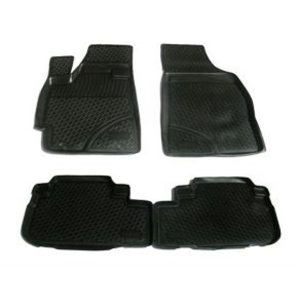 Car rubber floor mats black 3D TOYOTA HIGHLANDER (2007-...)