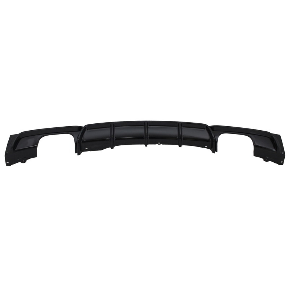 Rear bumper diffuser double BMW 3 F30/F31 Black Gloss (2012-2018)