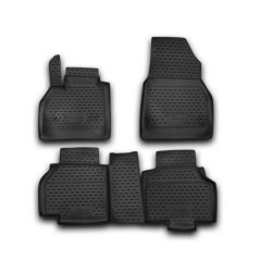 Car rubber floor mats black NOVLINE RENAULT KANGOO II (5s.)(2008-....)