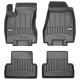 Car rubber floor mats black NISSAN X-TRAIL II (2007-2014) 3D FROGUM