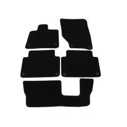 Car textile mats black AUDI Q7 (7s.) (2006-2015) LUXUS
