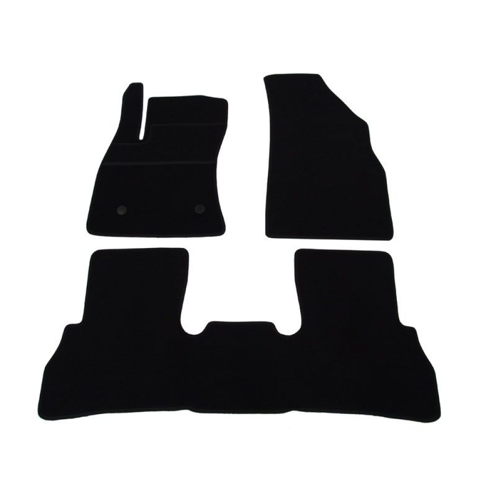 Car textile mats black FIAT DOBLO II (5s.) (2009-...) ECONOMIC
