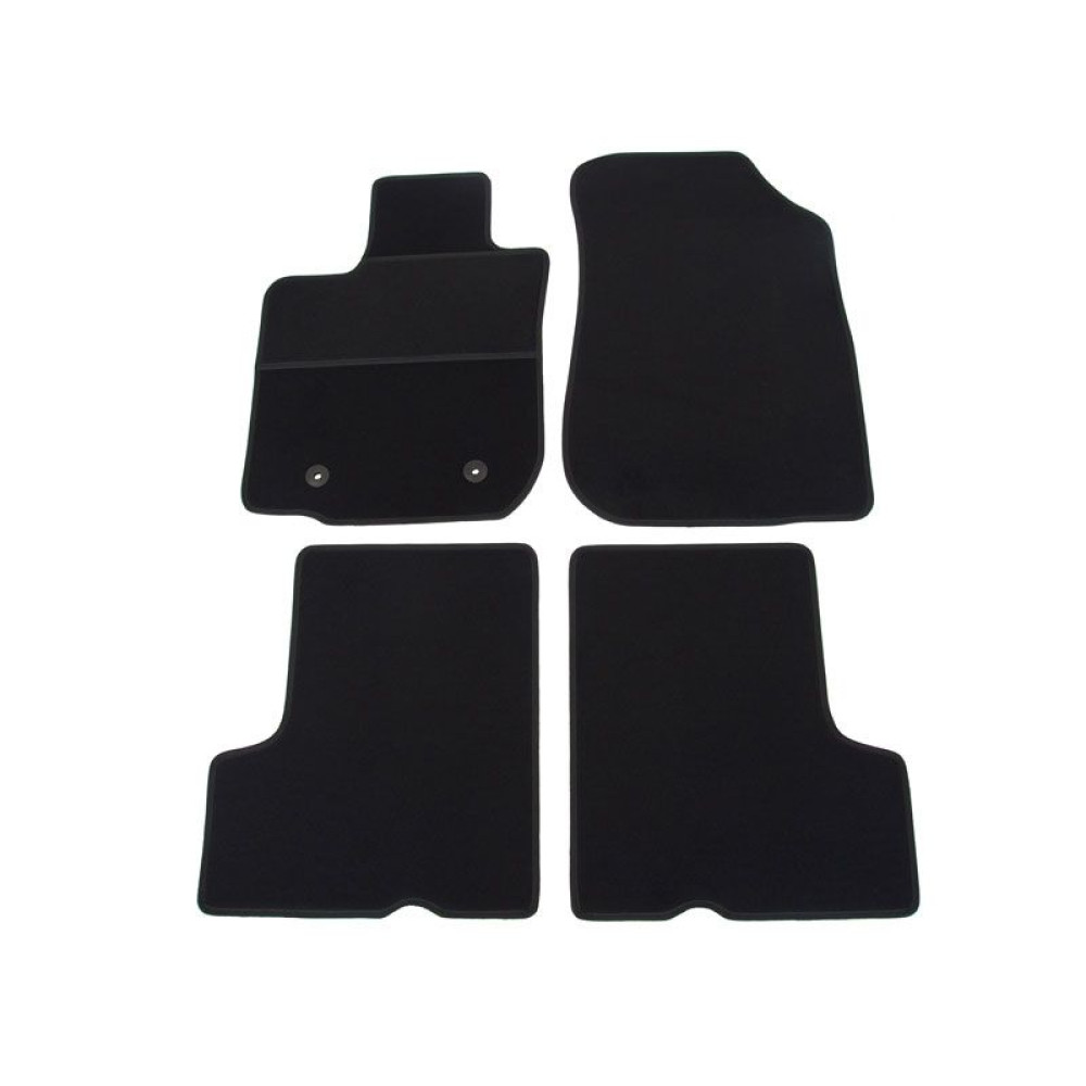 Car textile mats black DACIA LOGAN (5 s.) (2004-2013) ECONOMIC