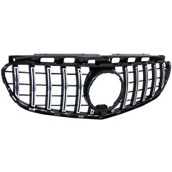 Parrilla delantera MB Clase E W212 Facelift Estilo Panamericana (2013-2016) Cromada/Negra