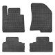 Car rubber floor mats black KIA CARENS (5s.) (2013-...) NEGRO