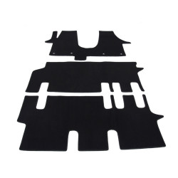 Alfombrillas textiles negras para coche VW T5/T6 Transporter/Carawelle (9s.)(2003-...) LUXUS