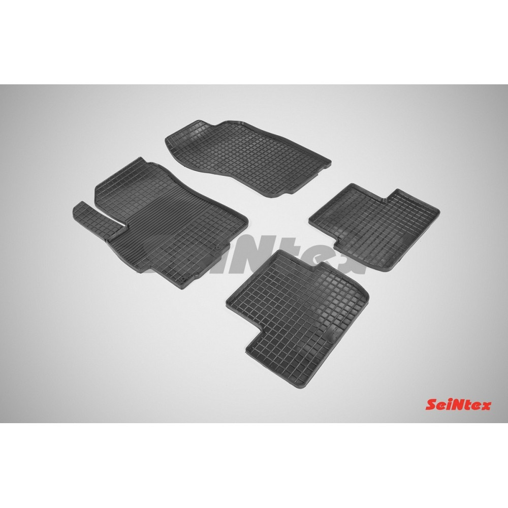 Car rubber floor mats black SEINTEX *STK* MITSUBISHI LANCER (2007-...)