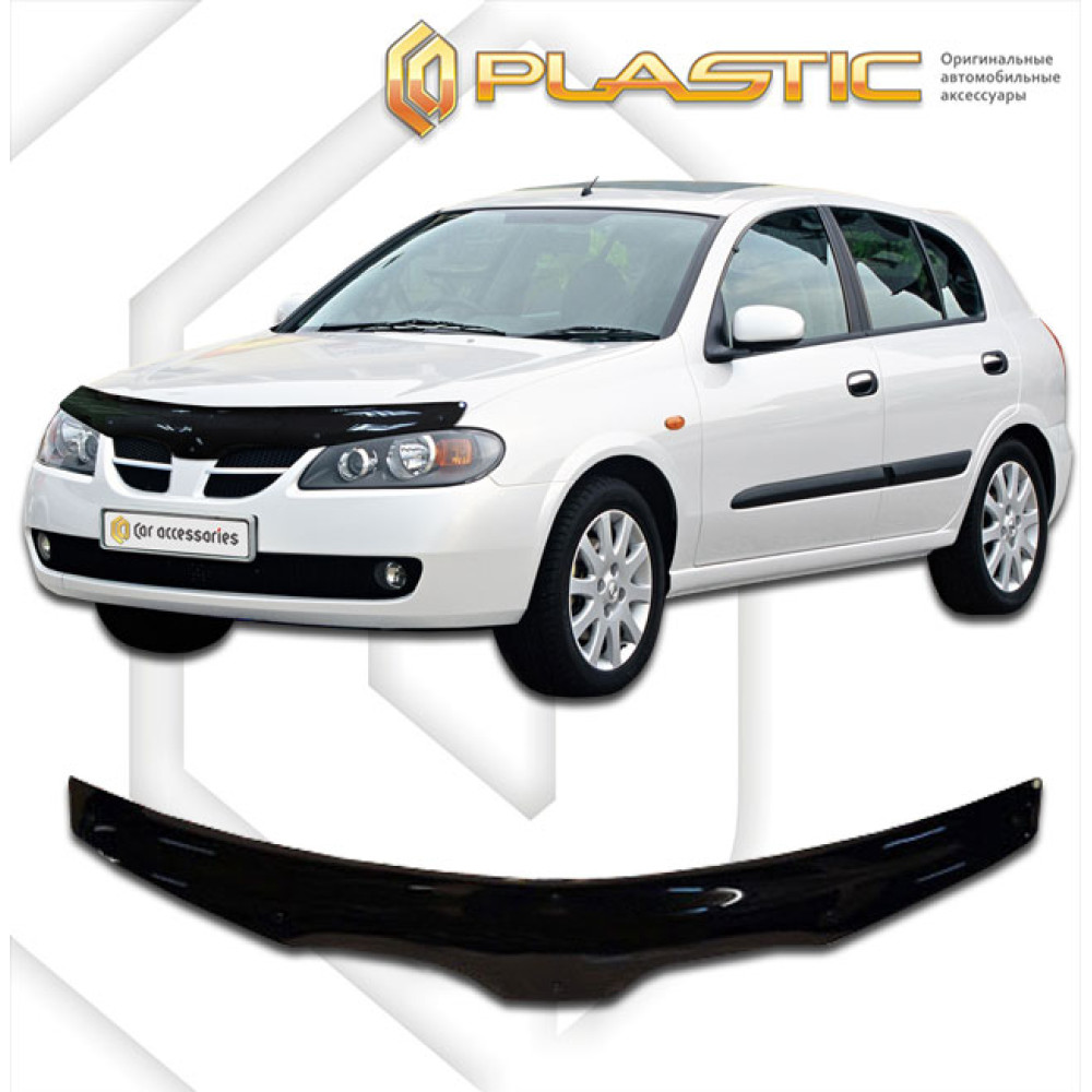 Hood guard black NISSAN ALMERA (2000-2006) CA-PLASTIC