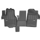 Car rubber floor mats black VW CRAFTER II (2017-...) 3D FROGUM
