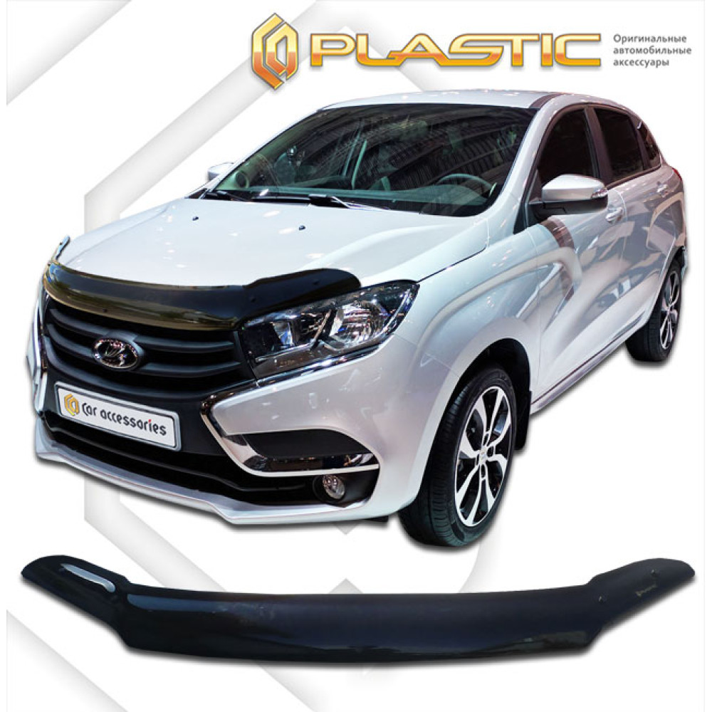 Hood guard black LADA X-RAY (2015-...) CA-PLASTIC