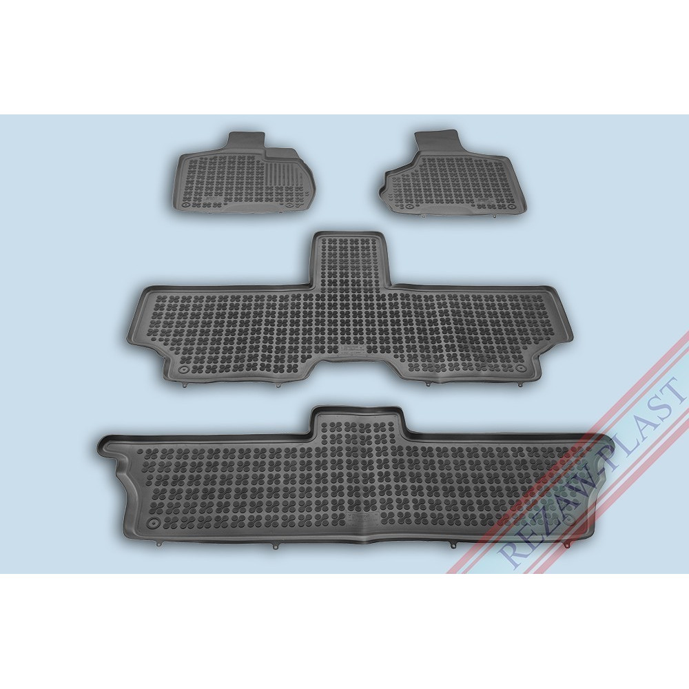 Car rubber floor mats black CHRYSLER GRAND VOYAGER (7s.)(2001-2005) 203601