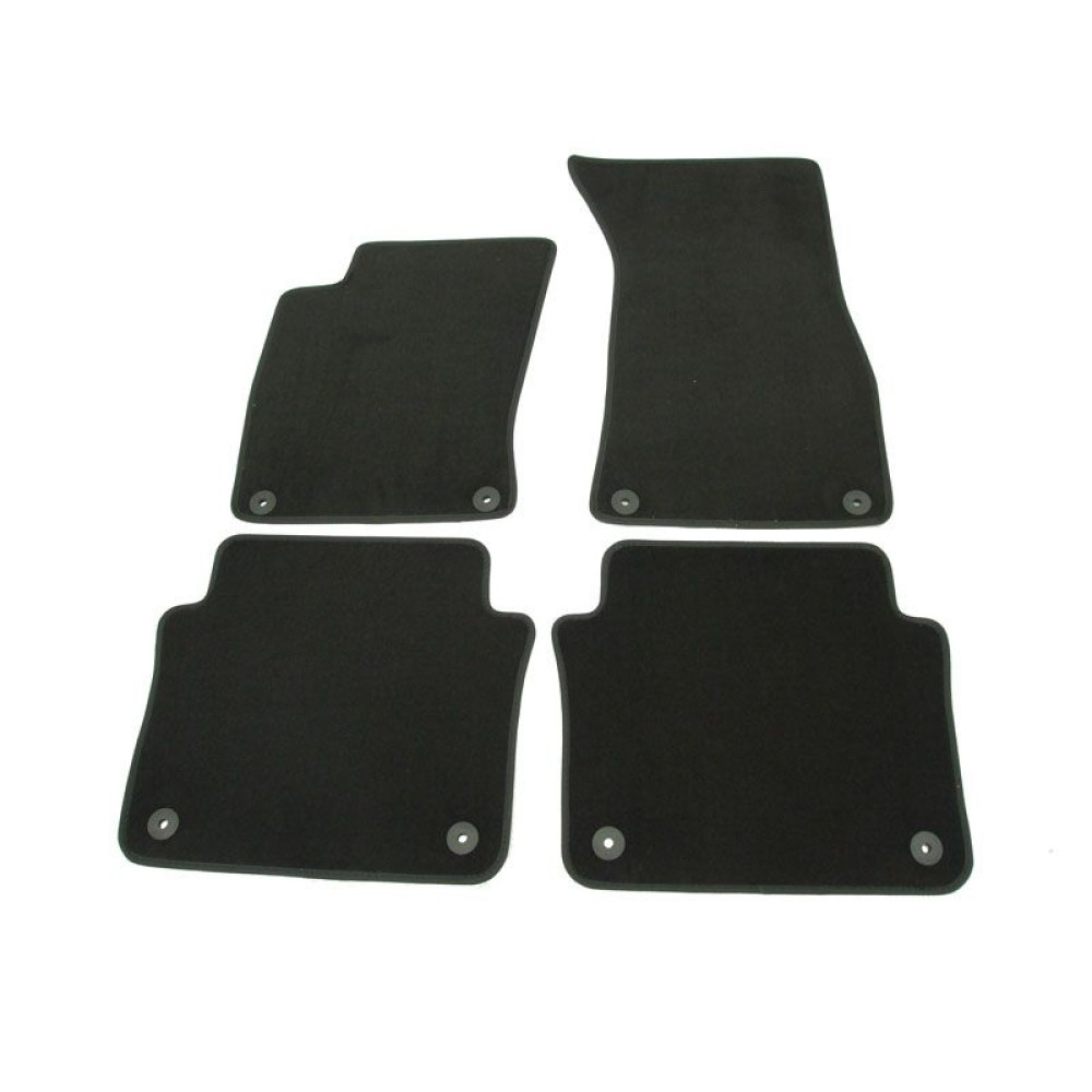 Car textile mats black AUDI A8 (2002-2009) LUXE