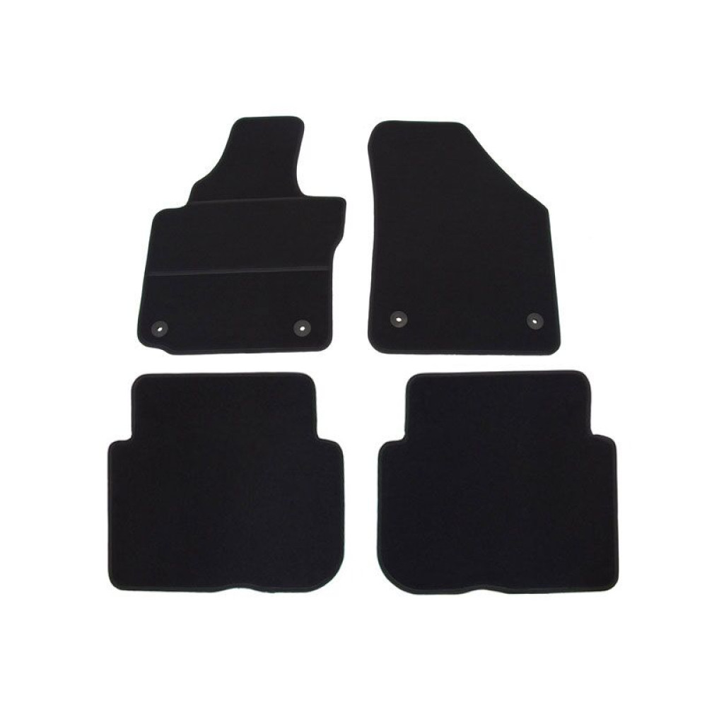 Car textile mats black VW TOURAN (5s.)(2010-2015) ELEGANT