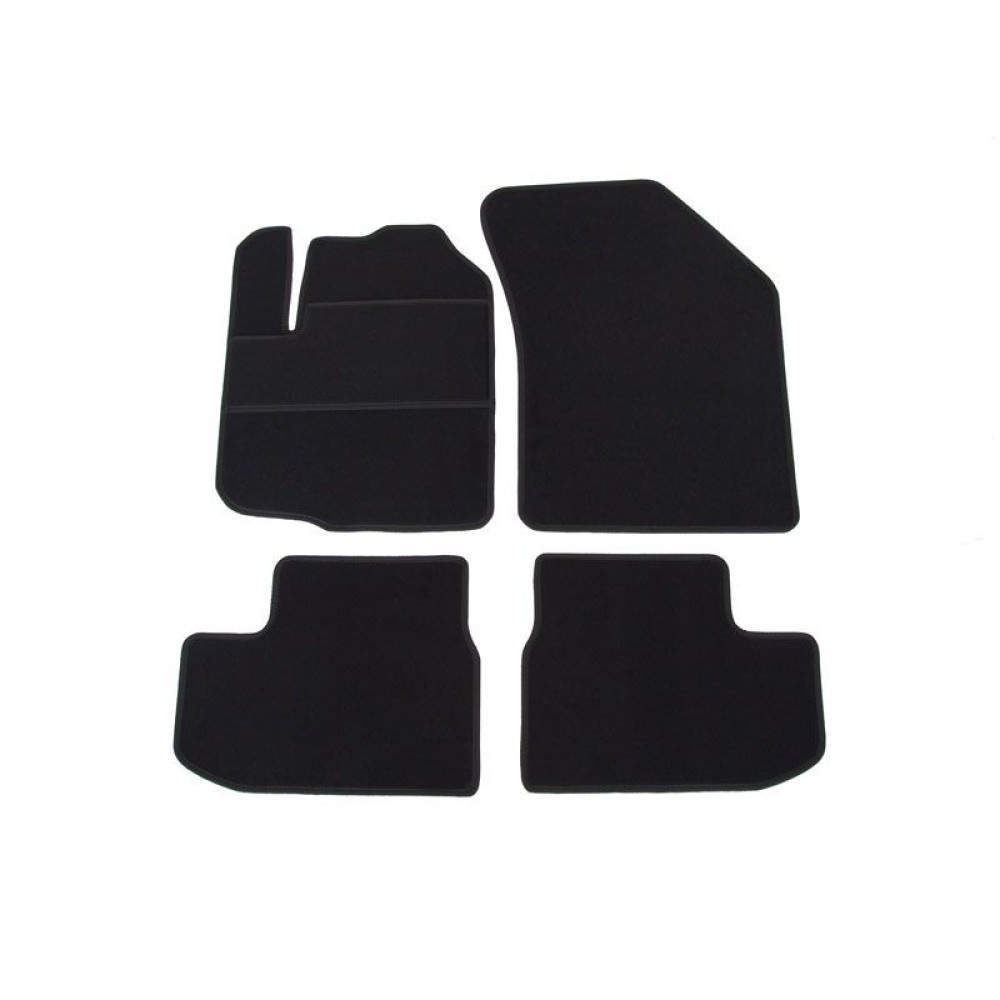 Car textile mats black OPEL AGILA B (2008-...) ECONOMIC
