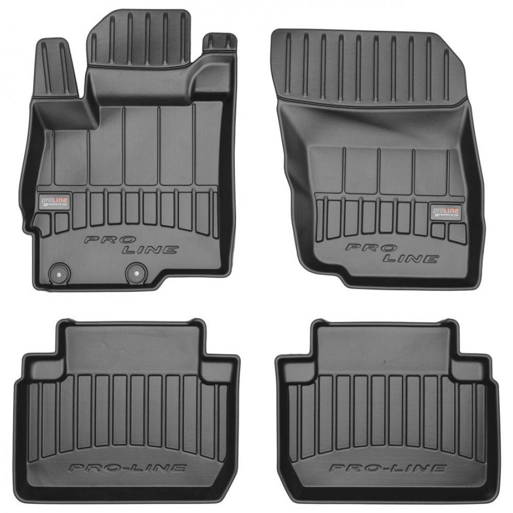 Car rubber floor mats black MITSUBISHI ECLIPSE CROSS (2018-...) 3D FROGUM