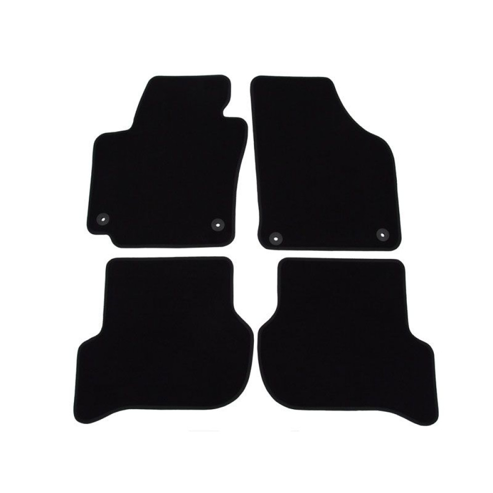 Car textile mats black VOLKSWAGEN GOLF PLUS (2005-2014) LUXE