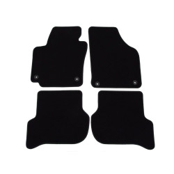 Car textile mats black VOLKSWAGEN GOLF PLUS (2005-2014) LUXE