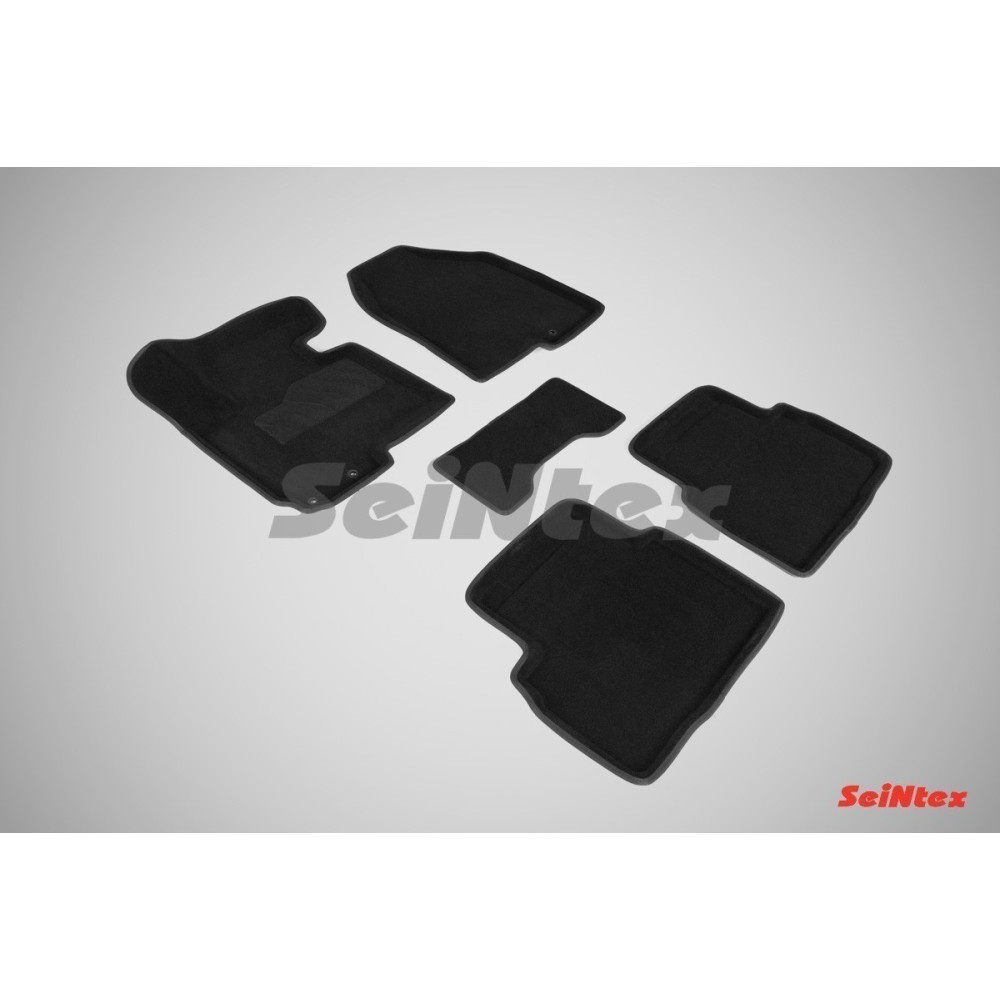 Car textile mats black 3D SEINTEX KIA SPORTAGE (2010-2015)