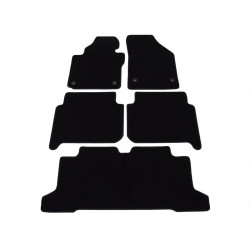 Car textile mats black VW TOURAN (7s.)(2003-2010) LUXUS