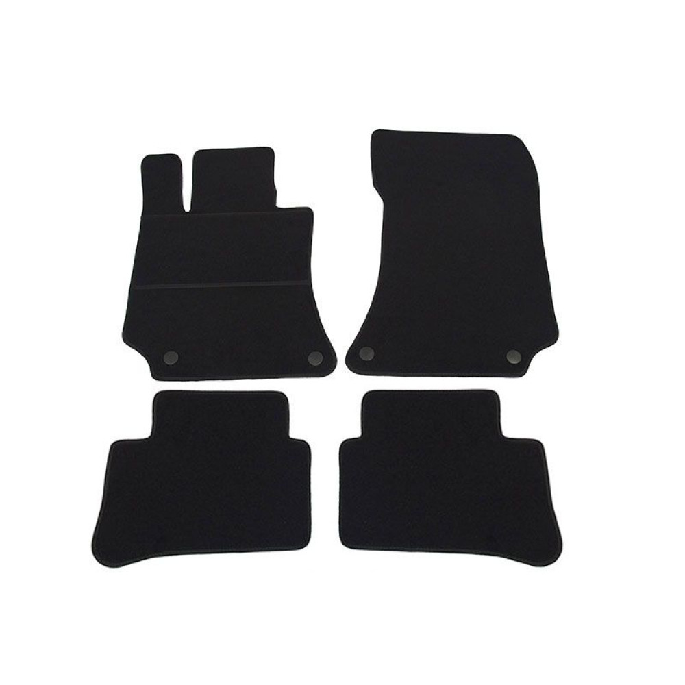 Alfombrillas textiles negras para coche MB Clase E W212 (2009-2016) ELEGANT