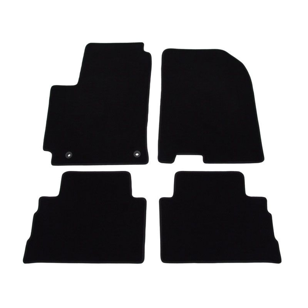 Car textile mats black HYUNDAI KONA (2017-...) LUXUS
