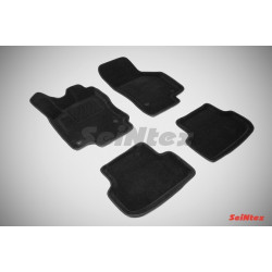 Car textile mats black 3D SEINTEX VOLKSWAGEN GOLF VII (2012-...)