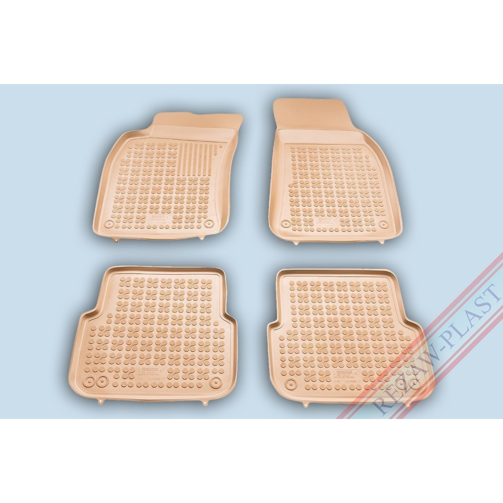 Car rubber floor mats beige AUDI A6  (2004-2011)  200303B