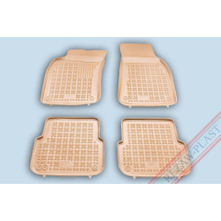 Car rubber floor mats beige AUDI A6  (2004-2011)  200303B