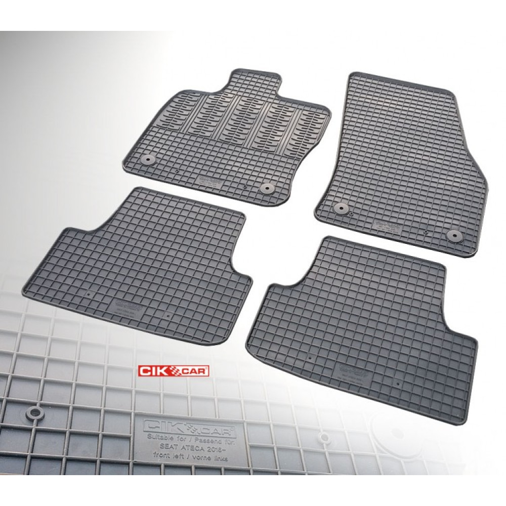 Car rubber floor mats black SKODA KAROQ (2017-..) C-CAR