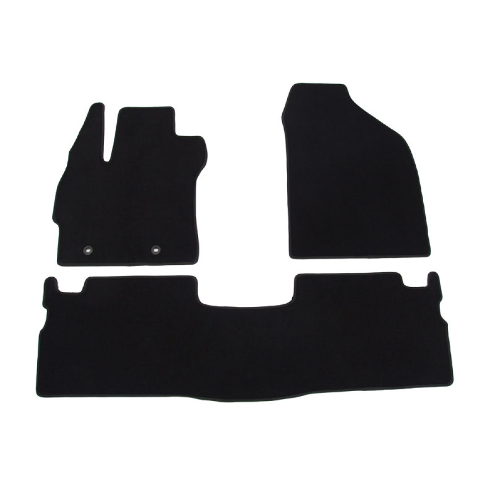 Car textile mats black TOYOTA VERSO (2009-...) LUXE