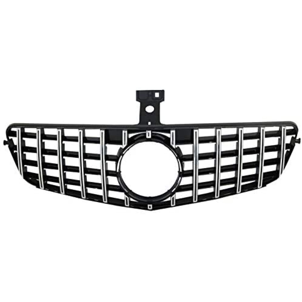 Front grill MB C-class W204 Panamericana Style Black/Chrome (2007-2014)