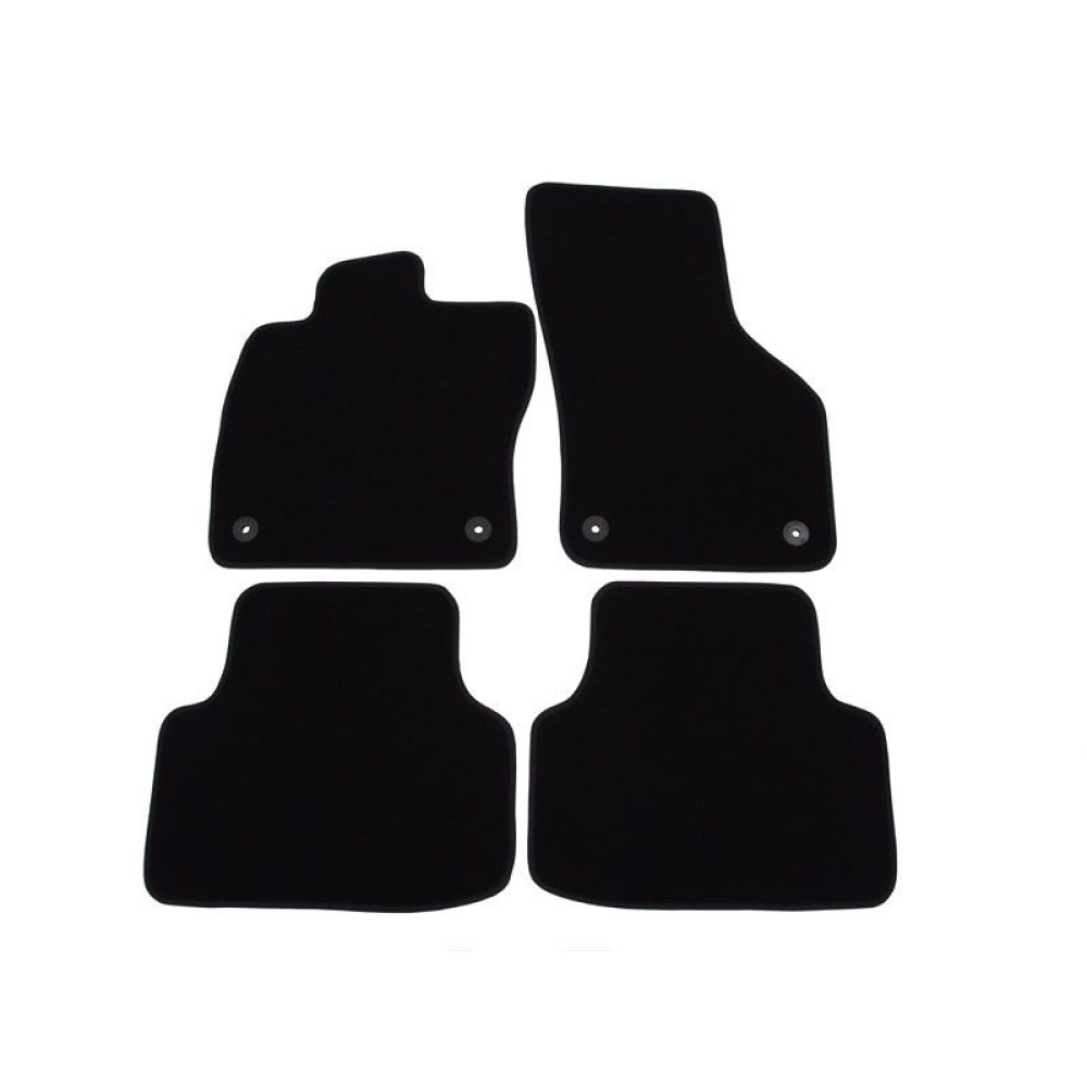 Car textile mats black SKODA OCTAVIA III (2013-...) LUXUS