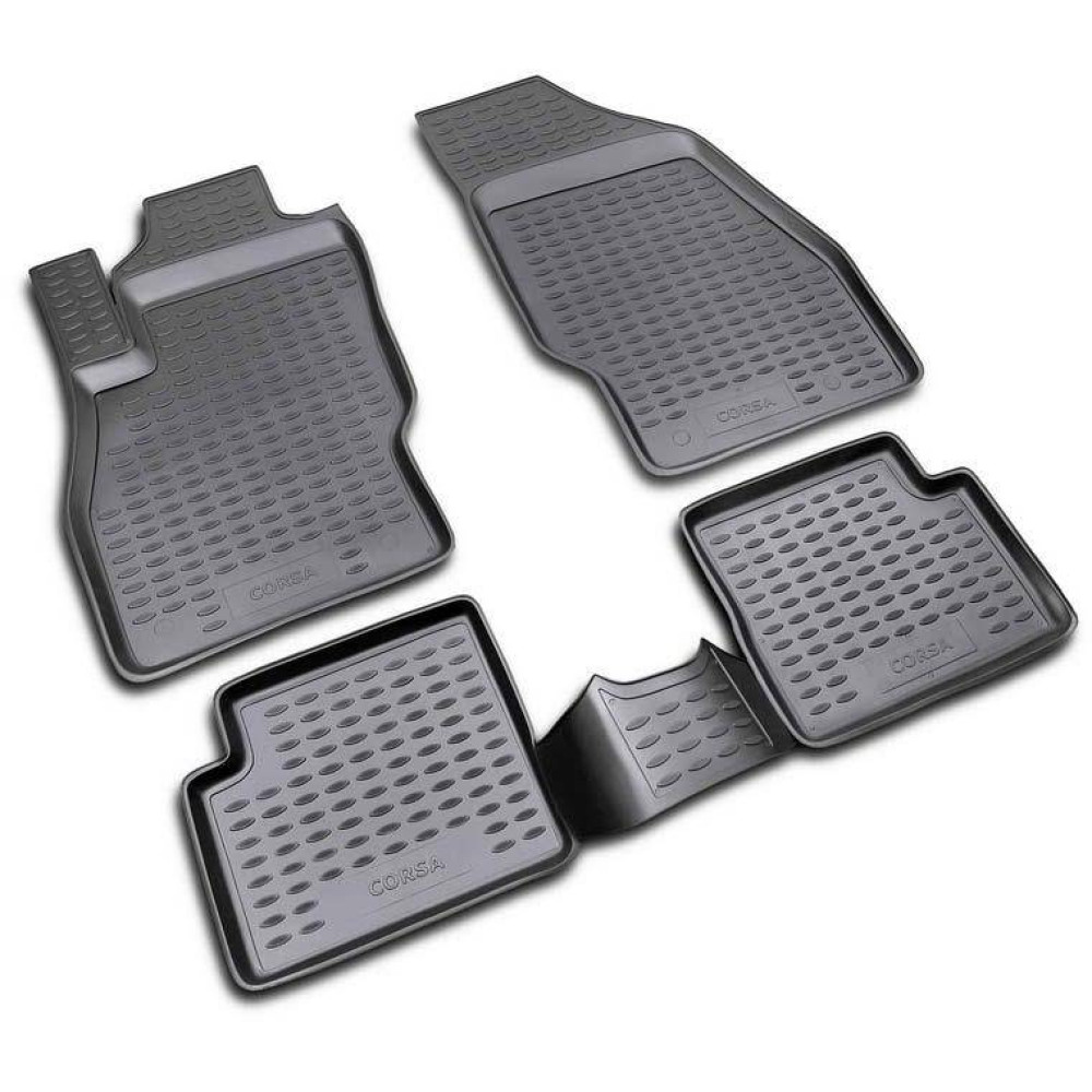 Car rubber floor mats black NOVLINE OPEL CORSA D (2006-2014)