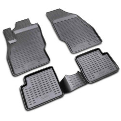 Car rubber floor mats black NOVLINE OPEL CORSA D (2006-2014)