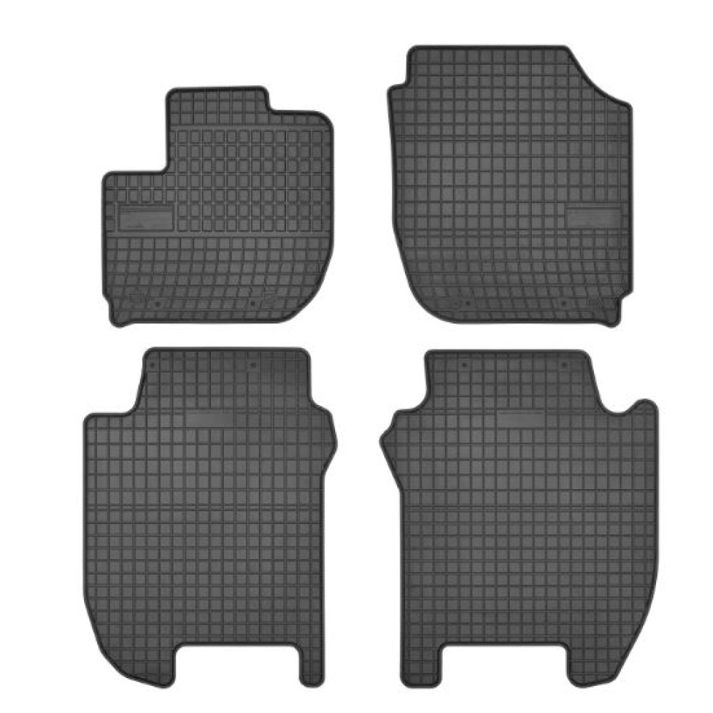 Car rubber floor mats black HONDA JAZZ (2015-...) NEGRO