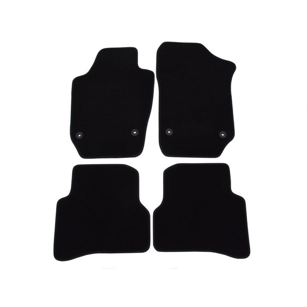 Car textile mats black VW POLO (2009-2017) LUXUS