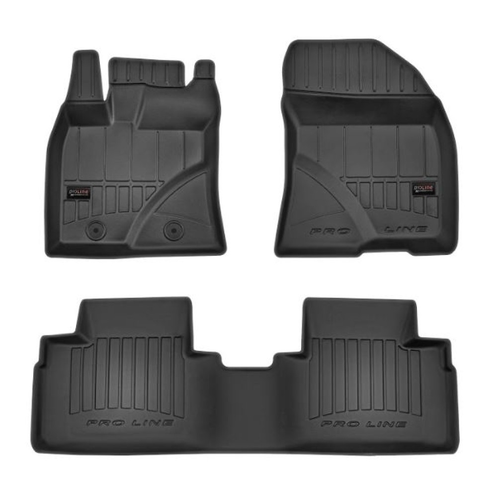 Car rubber floor mats black OPEL ANTARA (2006-...) 3D FROGUM