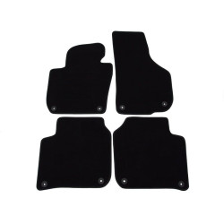 Alfombrillas textiles negras para coche SKODA SUPERB II (2008-2015) LUXUS