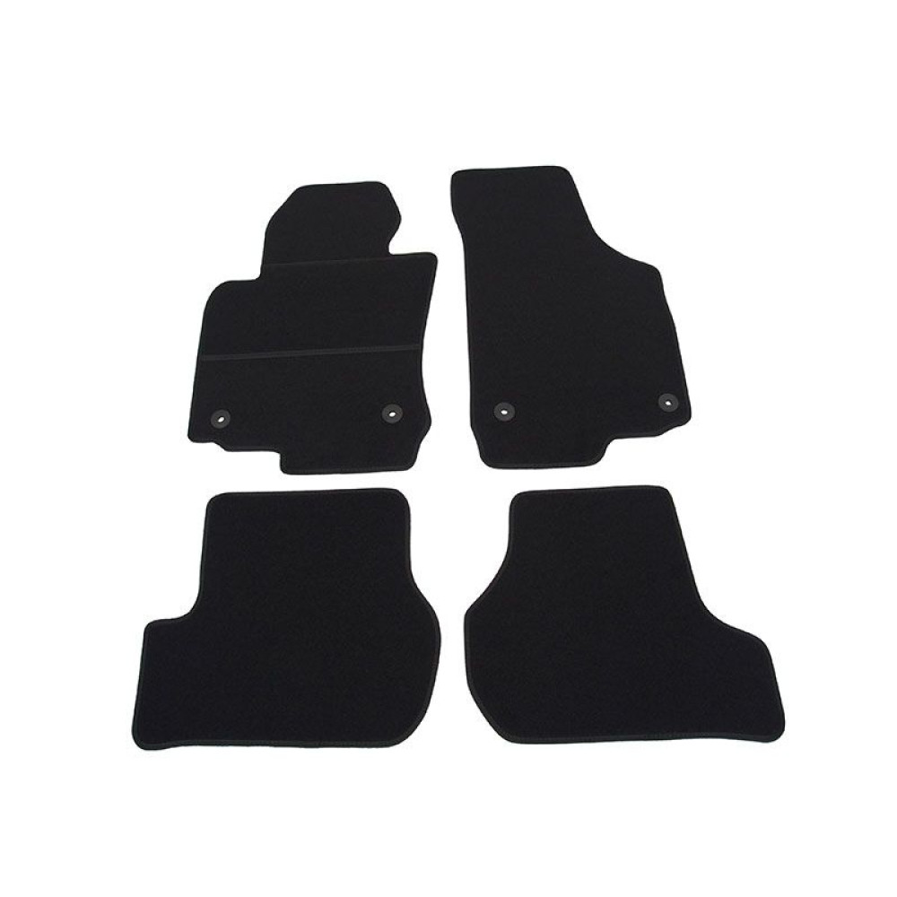 Alfombrillas textiles negras para coche SEAT LEON II (2005-2013) ELEGANT