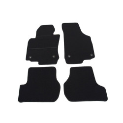 Alfombrillas textiles negras para coche SEAT LEON II (2005-2013) ELEGANT