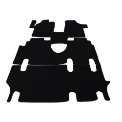 Alfombrillas textiles negras para coche MB VIANO con ventilación ovalada (8/9s) (2003-2014) LUXUS