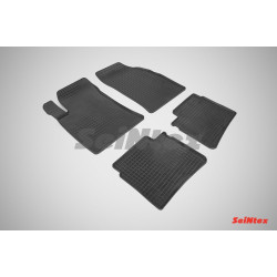 Car rubber floor mats black SEINTEX *STK* HYUNDAI SONATA (2005-2010)
