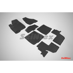 Car rubber floor mats black SEINTEX *BORT* FORD EXPLORER (&amp;amp;lt;3.5L)(2010-2015)