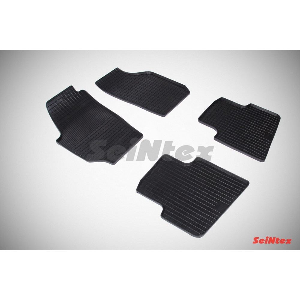 Car rubber floor mats black SEINTEX *STK* SKODA ROOMSTER (2006-...)