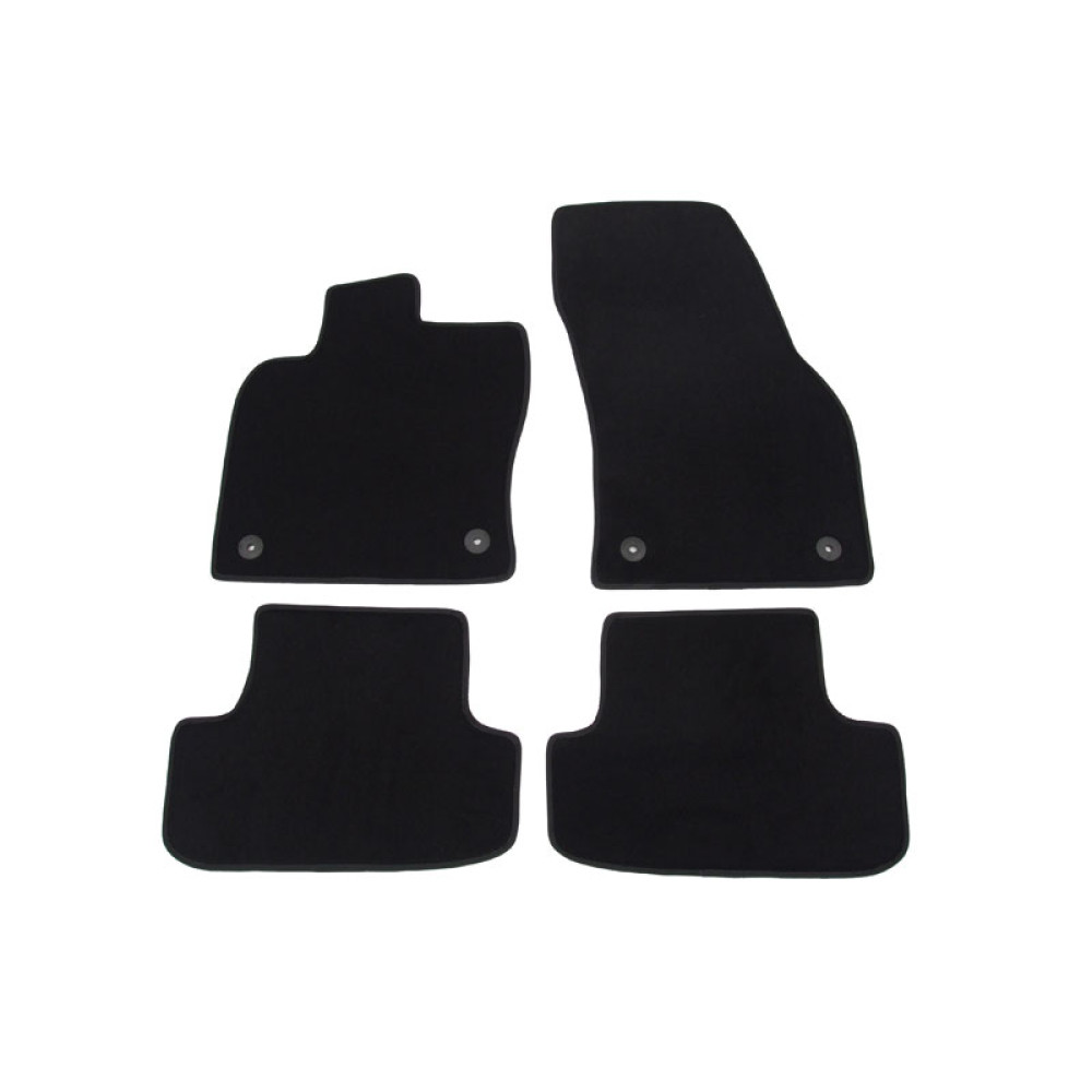 Car textile mats black VOLKSWAGEN T-ROC (2018-...) LUXUS
