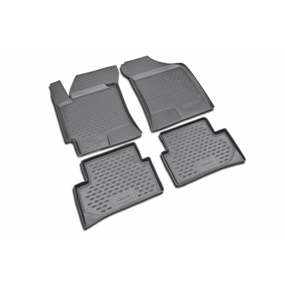 Car rubber floor mats black NOVLINE HYUNDAI COUPE (2001-2008)