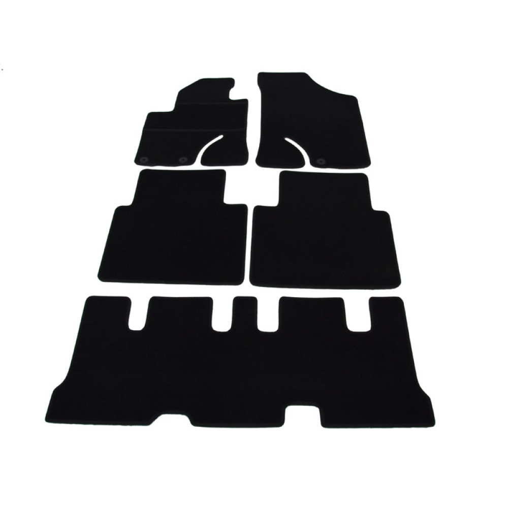 Car textile mats black HYUNDAI ix55 (7s.) (2009-...) ELEGANT